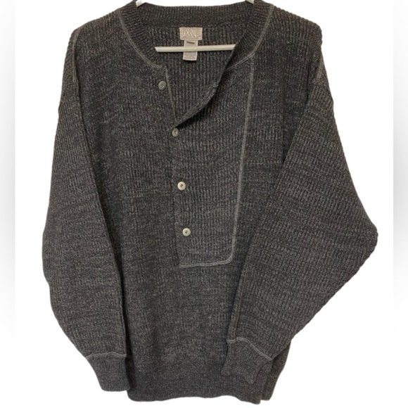 Men Vintage sweater Marithe Francois Girbaud S  Grey oversized ribbed cotton - Picture 10 of 10